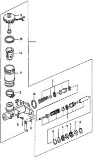 1985 Honda Accord Brake Master Cylinder Diagram