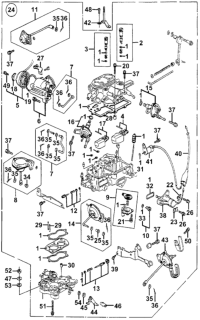 1979 Honda Accord Carburetor Assembly Diagram for 16100-689-813