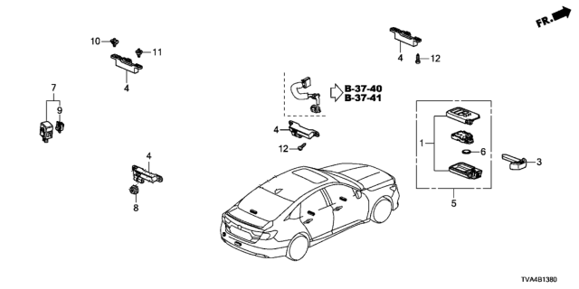 2021 Honda Accord FOB ASSY- (DRIVER 1) Diagram for 72147-TVA-A22