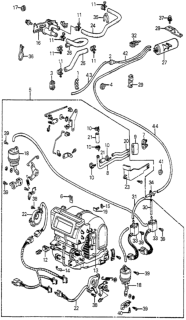 1984 Honda Accord Tube B, Vacuum Diagram for 39491-SA5-000