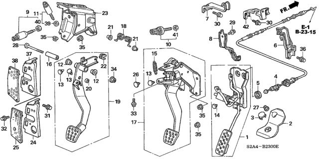 2005 Honda S2000 Switch Assembly, Stop Diagram for 36750-S2A-A01