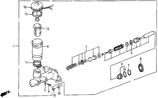 1986 Honda Prelude Brake Master Cylinder Diagram
