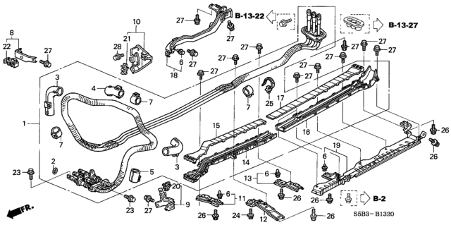 2003 Honda Civic Stay Assy., Cable Frame (A) Diagram for 1F060-PZA-000