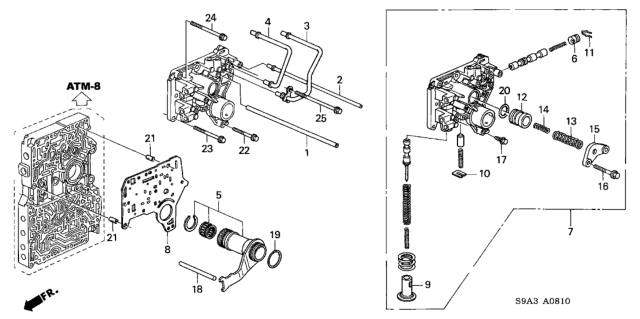 2002 Honda CR-V Body Assy., Regulator Diagram for 27200-PPW-000