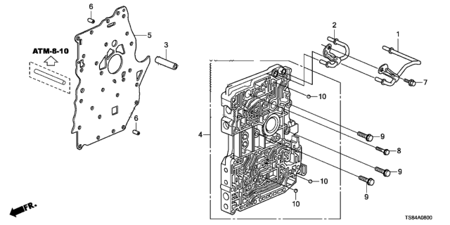 2013 Honda Civic Body Assembly, Main Valve Diagram for 27000-RZ2-000