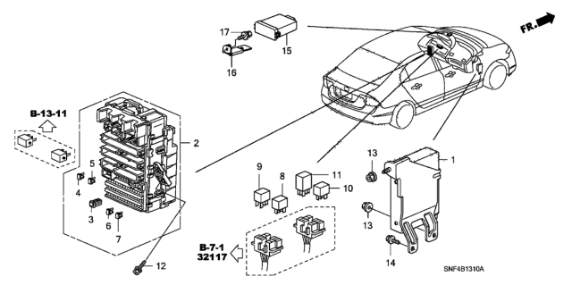 2008 Honda Civic Receiver Unit, Tpms Diagram for 39350-SNA-A01