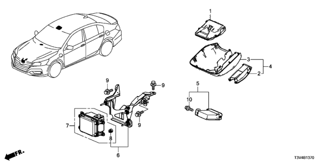 2014 Honda Accord Grip Diagram for 36803-SFY-003