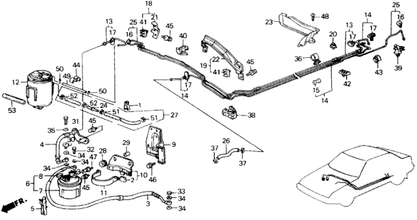1989 Honda Accord Pipe, Fuel Feed Diagram for 17700-SE0-A02