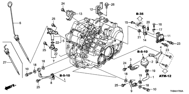 2011 Honda Odyssey Pipe A (ATf) Diagram for 25910-RT4-000