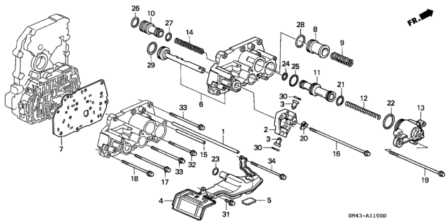 1990 Honda Accord Strainer, Transmission (ATf) Diagram for 25420-PX4-013