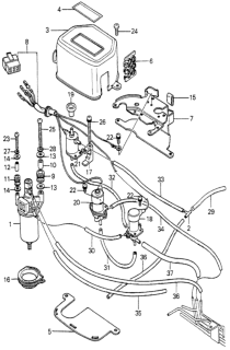 1980 Honda Accord Label, Control Box Diagram for 36022-689-663