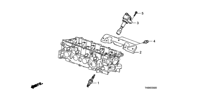 2009 Honda Fit Spark Plug (Izfr6K13) (Ngk) Diagram for 12290-RB1-003