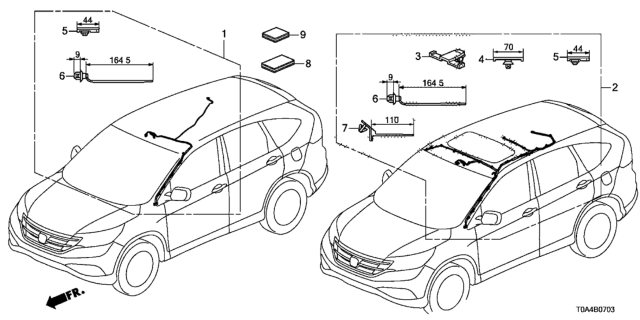 2014 Honda CR-V Cord Intr Diagram for 32155-T0A-U11