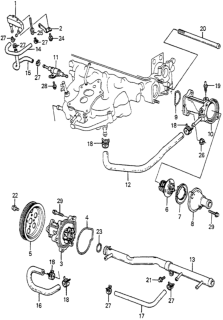 1985 Honda Accord Hose B, Bypass Outlet Diagram for 19509-PD3-781