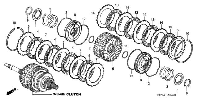 2005 Honda Element AT Clutch (3rd-4th) Diagram