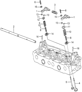 1980 Honda Accord Valve - Rocker Arm Diagram