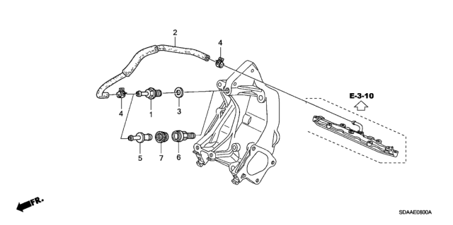 2007 Honda Accord Breather Tube (L4) Diagram