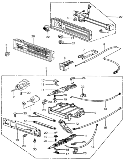 1980 Honda Civic Knob, Heater Control Diagram for 39381-692-000