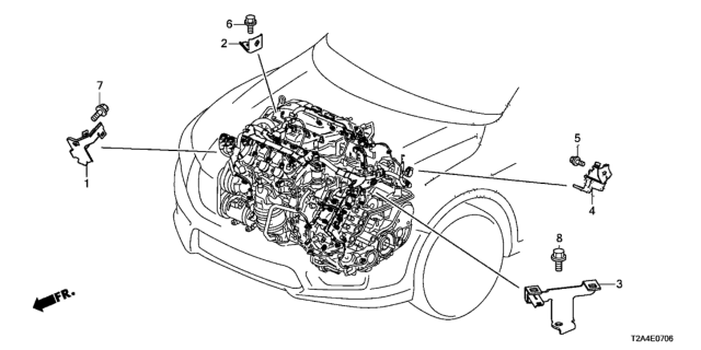 2013 Honda Accord Harn Stay,L Dumpe Diagram for 32747-5G0-A00