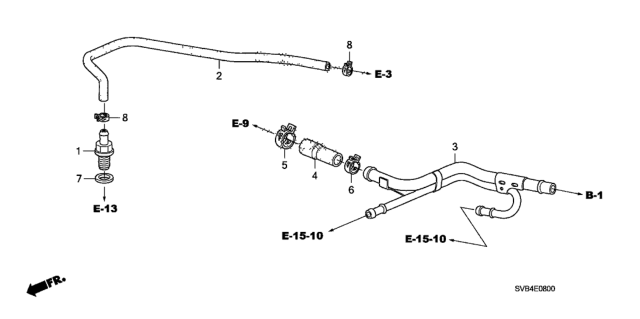 2010 Honda Civic Breather Tube (1.8L) Diagram