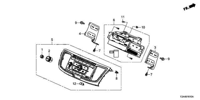 2014 Honda Accord Panel, FR. Diagram for 39170-T2A-A22