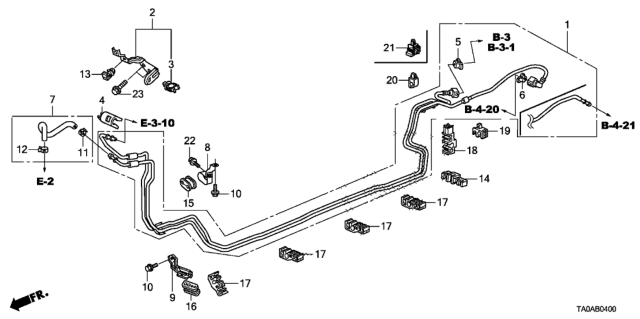 2012 Honda Accord Fuel Pipe (L4) Diagram