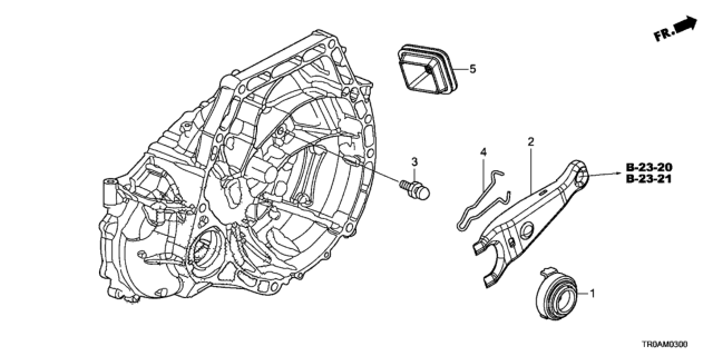 2013 Honda Civic MT Clutch Release (1.8L) Diagram