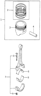 1979 Honda Accord Rod Assy., Connecting Diagram for 13210-689-000