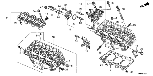 2015 Honda Odyssey Rear Cylinder Head Diagram