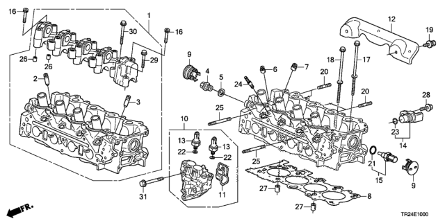 2013 Honda Civic Gasket, Cylinder Head (Nippon LEAkless) Diagram for 12251-RB0-004