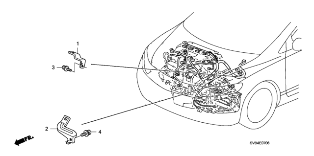 2010 Honda Civic Engine Wire Harness Stay (2.0L) Diagram