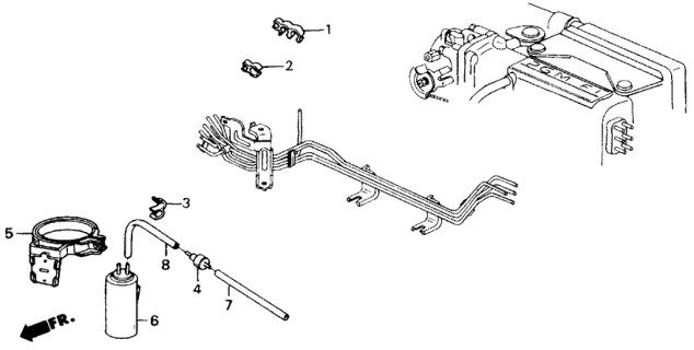1989 Honda Accord Air Cleaner Tubing (PGM-FI) Diagram
