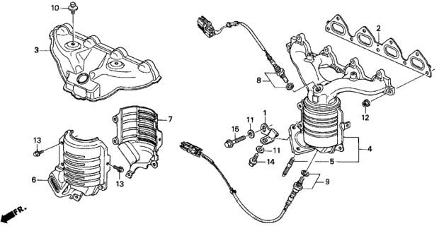 1996 Honda Del Sol Exhaust Manifold Diagram