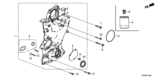 2015 Honda Accord Hybrid Pump Assembly, Oil Diagram for 15100-5K0-A01