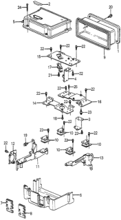 1985 Honda Accord Stay, R. Diagram for 36033-PD6-004