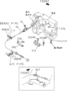 1994 Honda Passport Accelerator Pedal - Cables Diagram