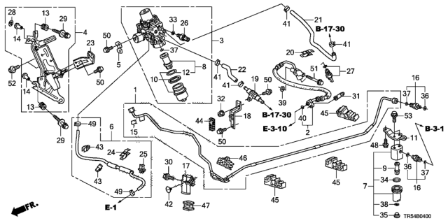 2012 Honda Civic Stay, Fuel Pipe Diagram for 17761-TR0-G10