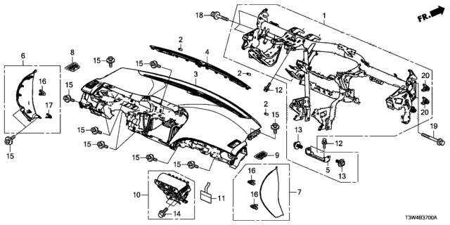 2014 Honda Accord Hybrid Instrument Panel Diagram