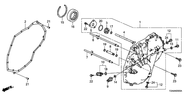 2014 Honda Accord Pipe, Lubrication (E) Diagram for 22736-RJ2-000