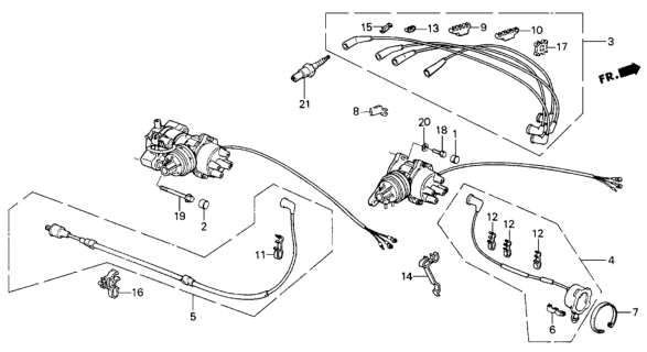 1986 Honda Civic High Tension Cord Diagram