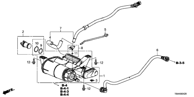 2016 Honda Civic Set, Canister Assembly Diagram for 17011-TBA-A01