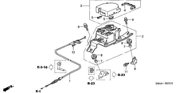 2004 Honda CR-V Wire, Actuator Diagram for 17880-PPA-A01