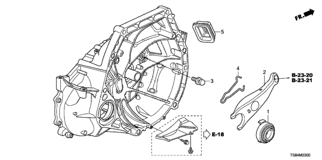 2013 Honda Civic MT Clutch Release (1.8L) Diagram
