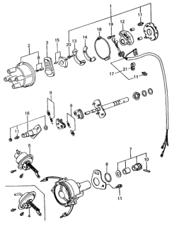 1982 Honda Civic Distributor Components Diagram
