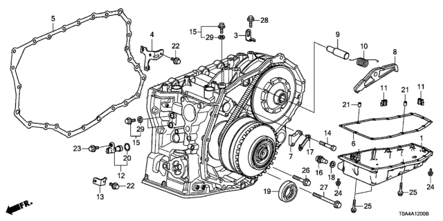 2016 Honda CR-V AT Transmission Case Components (CVT) Diagram