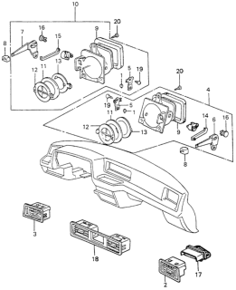 1982 Honda Civic Fresh Air Vents Diagram