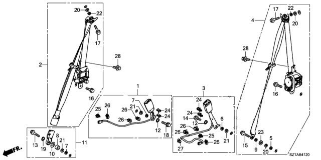 2014 Honda CR-Z Collar (2H) Diagram for 90543-SZT-004