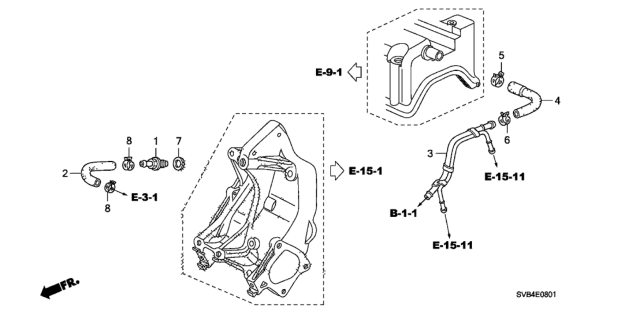2011 Honda Civic Pipe, Breather Diagram for 17137-RRA-A00