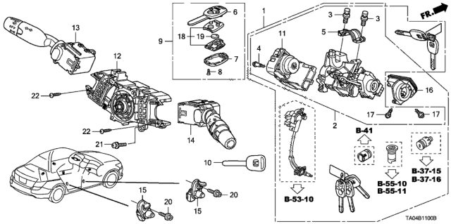 2010 Honda Accord Combination Switch Diagram