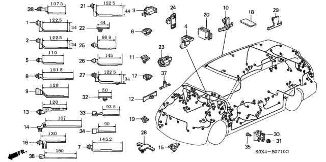 2004 Honda Odyssey Holder, Connector Diagram for 32312-S0X-A02